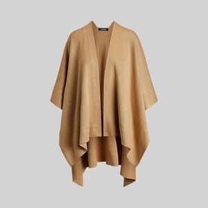 Lauren Ralph Lauren reversible Fine-knit Glitter Poncho/shaul - NWOT